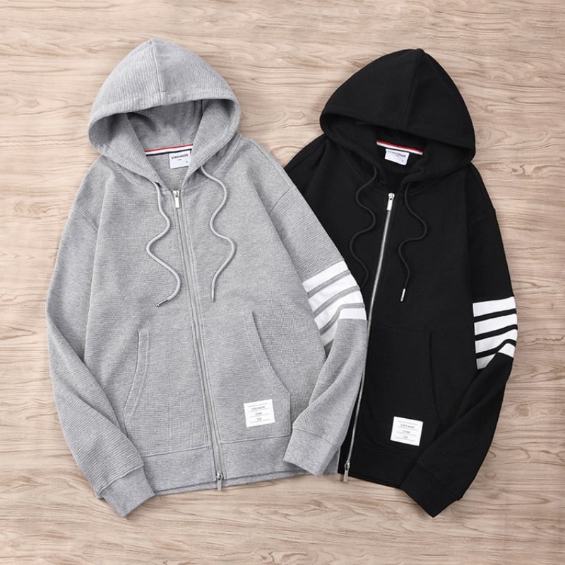 フード付きワッフルパーカー 3XLまで対応 A19014