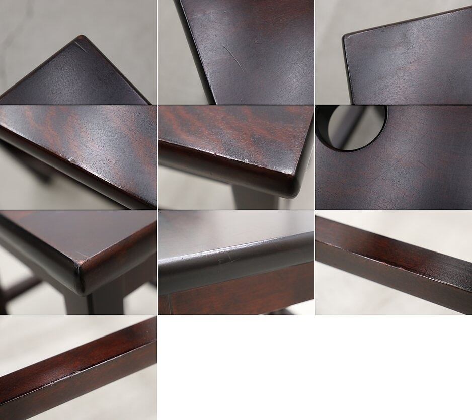 北海道民芸家具 木製 花台 沼津店】北海道民芸家具 樺無垢材 正方形 スツール チェア 花台