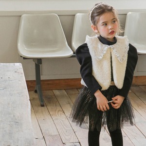 春レースカラーニットトップス2色