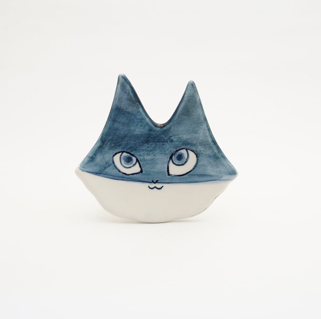 ねこざらし様用175000円 中曽智子】ねこまめざら L | ろにせら ギャラリーと雑貨のお店
