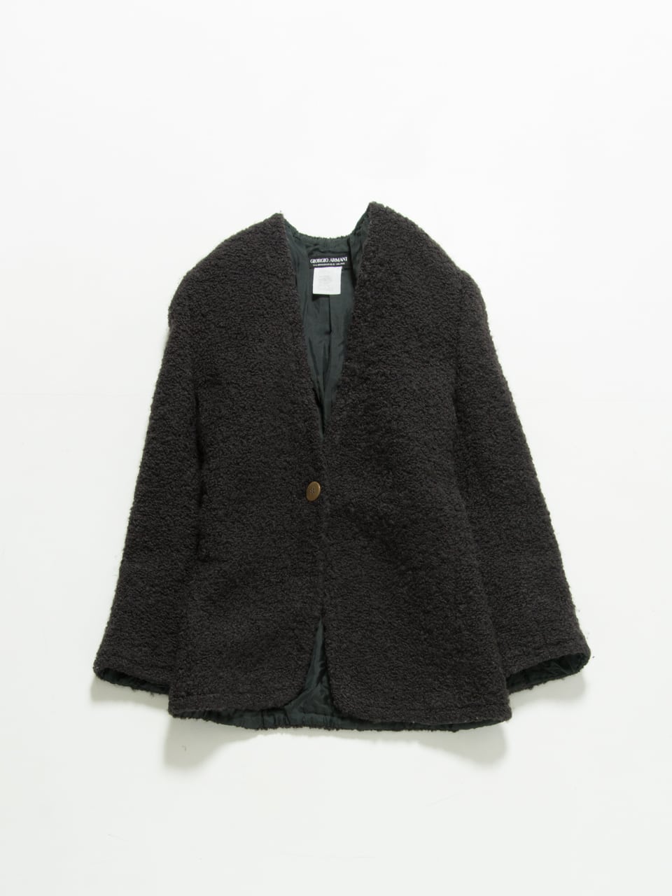 【GIORGIO ARMANI】Made in ITALY collarless jacket ( イタリア製 ジョルジョアルマーニ ノーカラージャケット ）1a