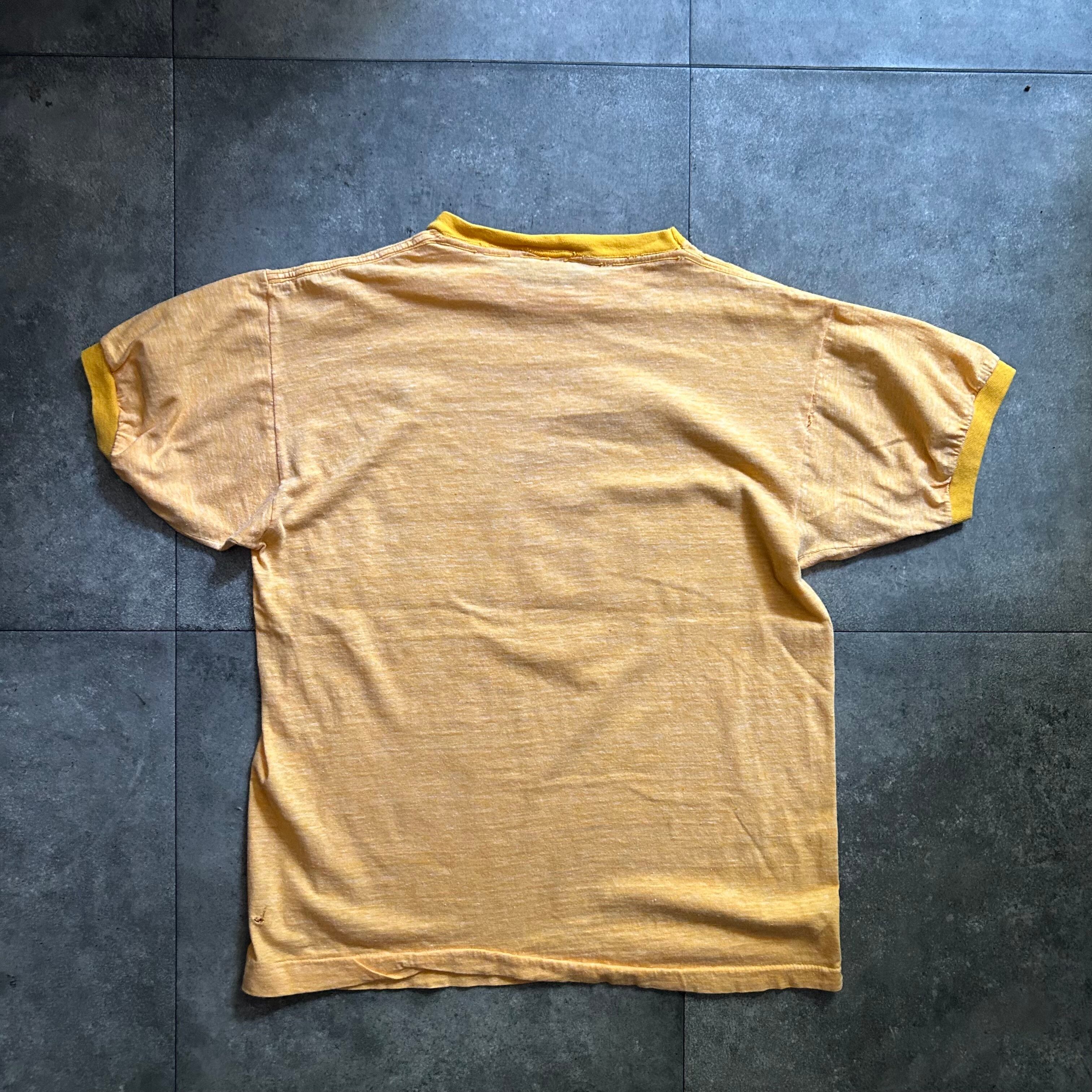 70s チャンピオン リンガーtシャツ USA製 L オレンジ×イエロー | 東京 
