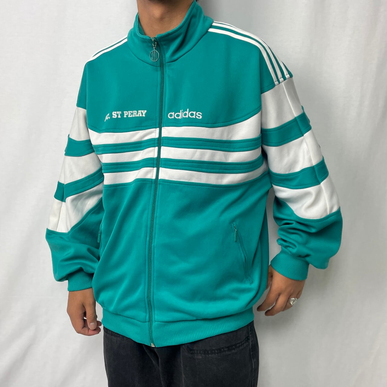 80年代 adidas アディダス ジャージ ラインデザイントラックジャケット 