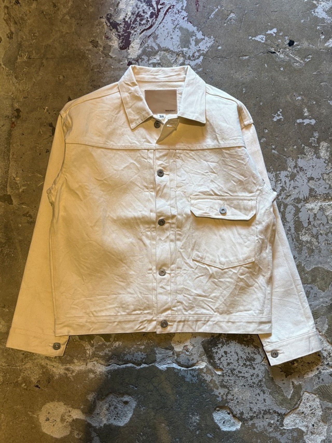 HOUSTON / Type1 Denim jacket " T-BACK " / ファースト / OFF WHITE / 51373 - 1