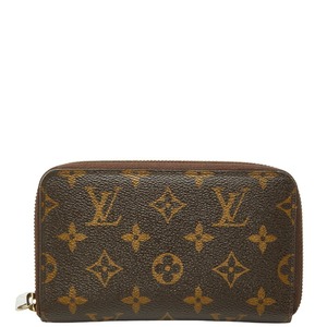 ルイ ヴィトン モノグラム ジッピー コンパクト ウォレット 長財布 M40499 ブラウン PVC レザー レディース LOUIS VUITTON 【中古】