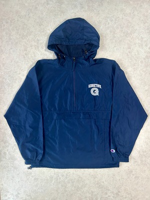 Champion チャンピオン ジョージタウン大学 カレッジロゴ  ネイビー ナイロン アノラックパーカー