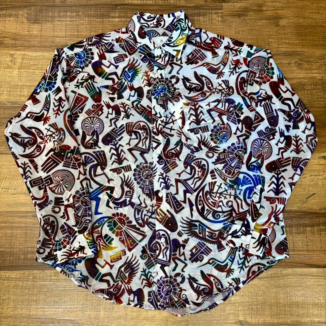 ツイタチ【TUITACI】VELVET KOKOPELLI L/S SHIRTS(White) - 1