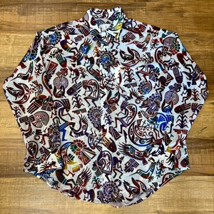 ツイタチ【TUITACI】VELVET KOKOPELLI L/S SHIRTS(White)