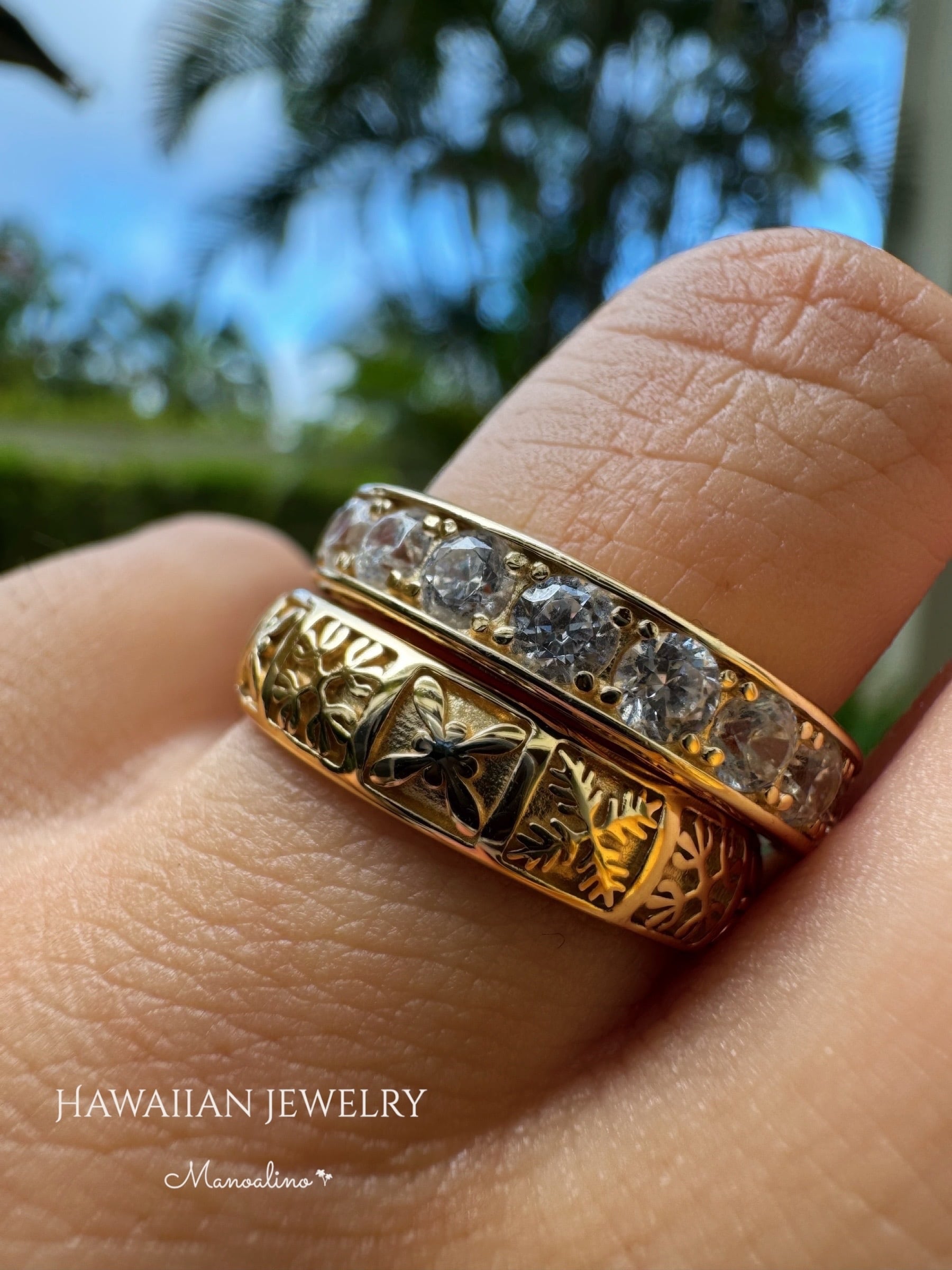Hawaiian quilt ring Hawaiian jewelry(ハワイアンジュエリー