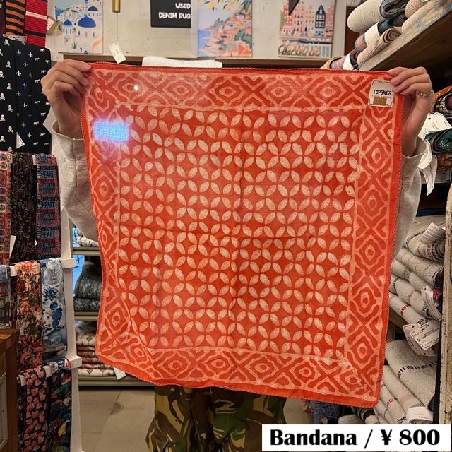 TOPANGA accessory BagruPrint　bandana　K　バグループリント　バンダナ　インド　