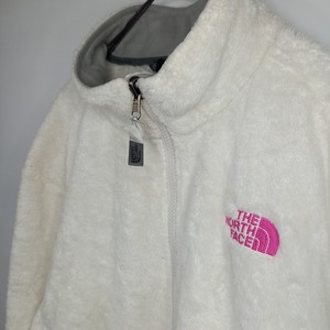 ノースフェイス　ボアフリース　ジャケット　ブルゾン　裏起毛　裏ボア　刺繍　ホワイト　L