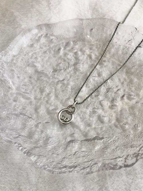 Christian Dior クリスチャン ディオール ネックレス シルバー ロゴ ツイスト vintage ヴィンテージ オールド 8nfiyv