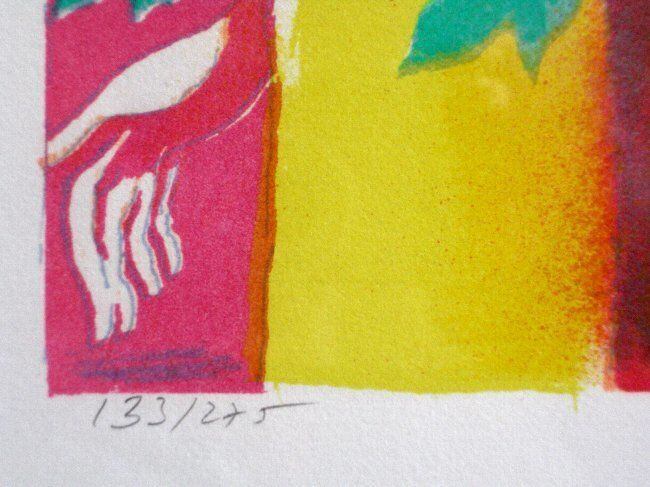 PGポ―ル ギヤマンのカラ―リトグラフ　自筆サイン、限定　「裸婦とブ―ケ」 PGポ―ル ギヤマンのカラ―リトグラフ 自筆サイン、限定 「裸婦と