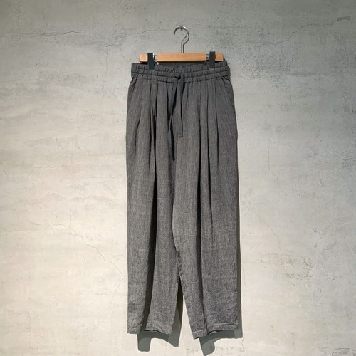 【evam eva】linen washi tuck wide pants/E261T077