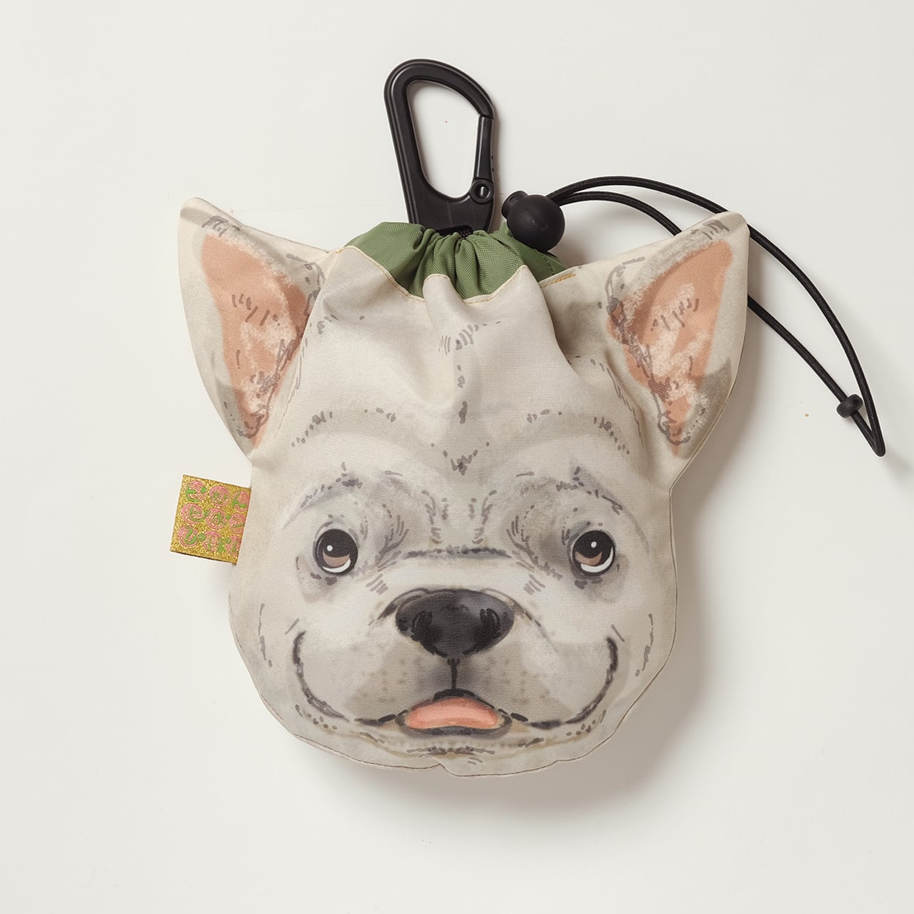 【フレンチブル】(ベージュ色) 犬のウンチバッグ M 制菌・抗菌・防臭+消臭（デオドラント）加工布使用