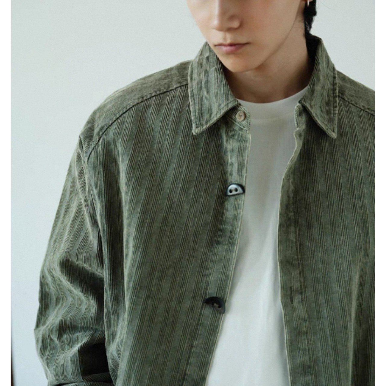 Textured pattern button shirt 1354 - 3