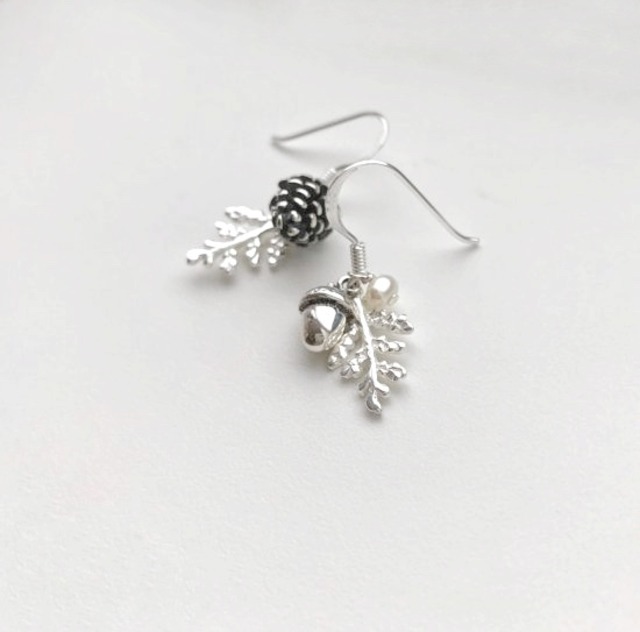 【ラスト1！！！】Lagoon Original オータム スペシャル マツボックリピアス!　秋冬 ドングリ　まつぼっくり