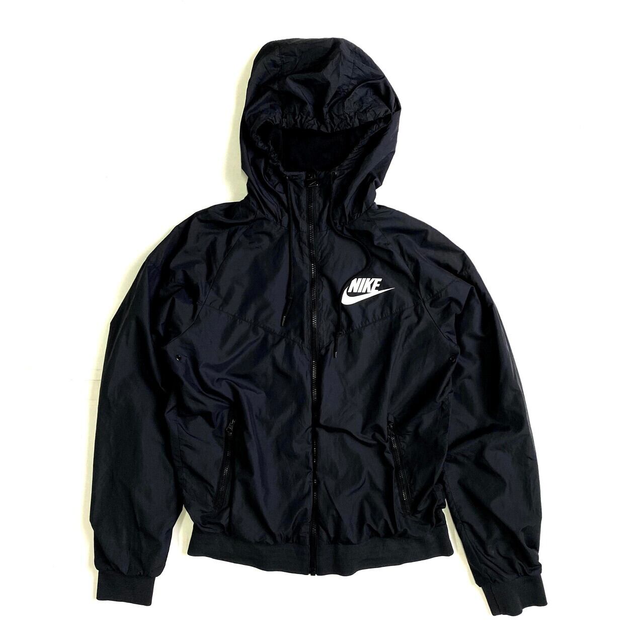 NIKE ナイキ ワンポイントロゴ フード付き ナイロンジャケット メンズS 