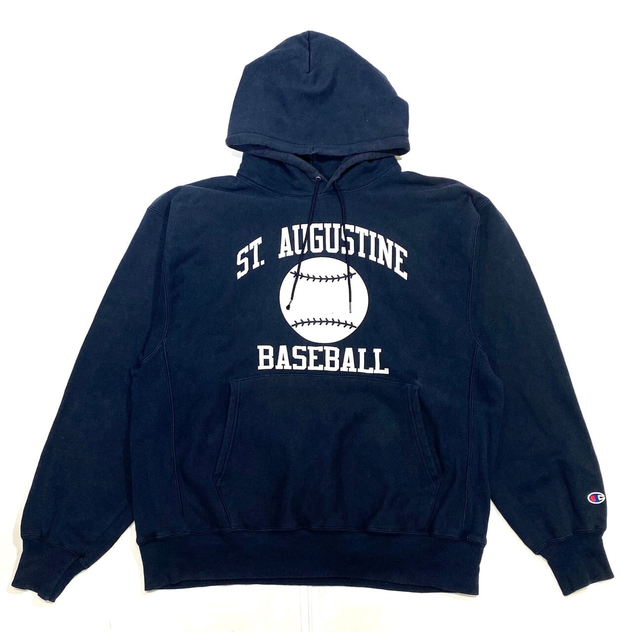 90s USA製 MVP 2段プリント リバースウィーブ フーディ パーカー 90s