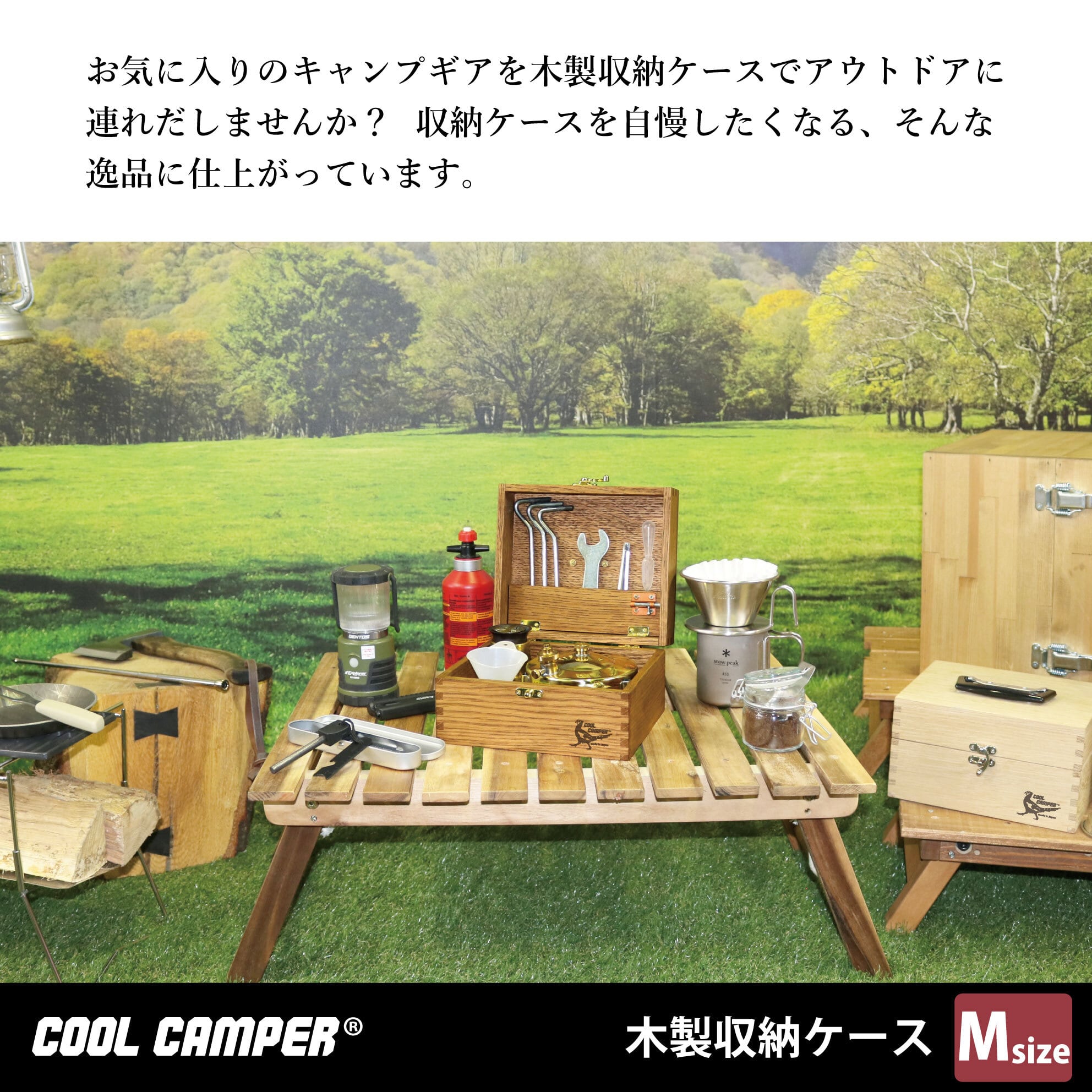 送料無料】多目的木製収納ケース ブラウン【Mサイズ】CC004-M121BC