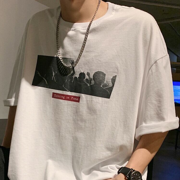 全2色 Tシャツ カットソー プリント カジュアル シンプル