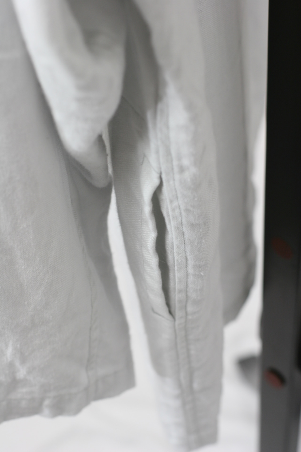 【Vlas Blomme】KL Canvas HALF COAT / Ice Gray・Dark Navy（63404035）
