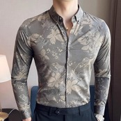 slim leaf shirt tops 00180