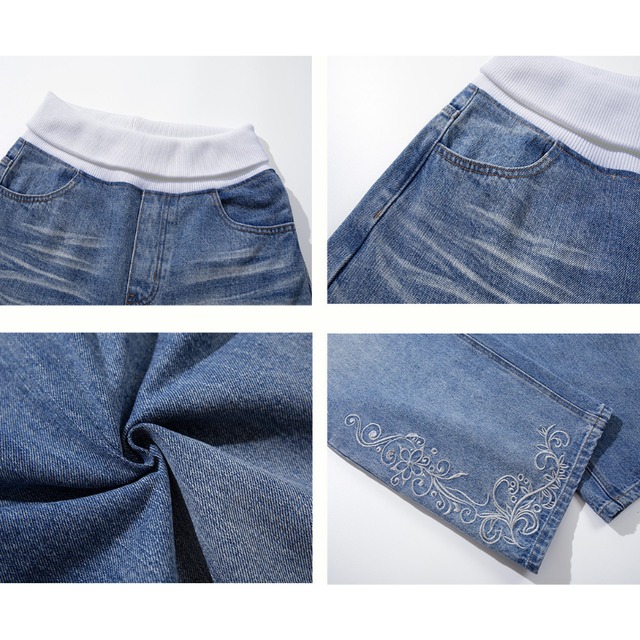 floral-embroidered denim　フラワーエンブロイダリーデニム　J2053
