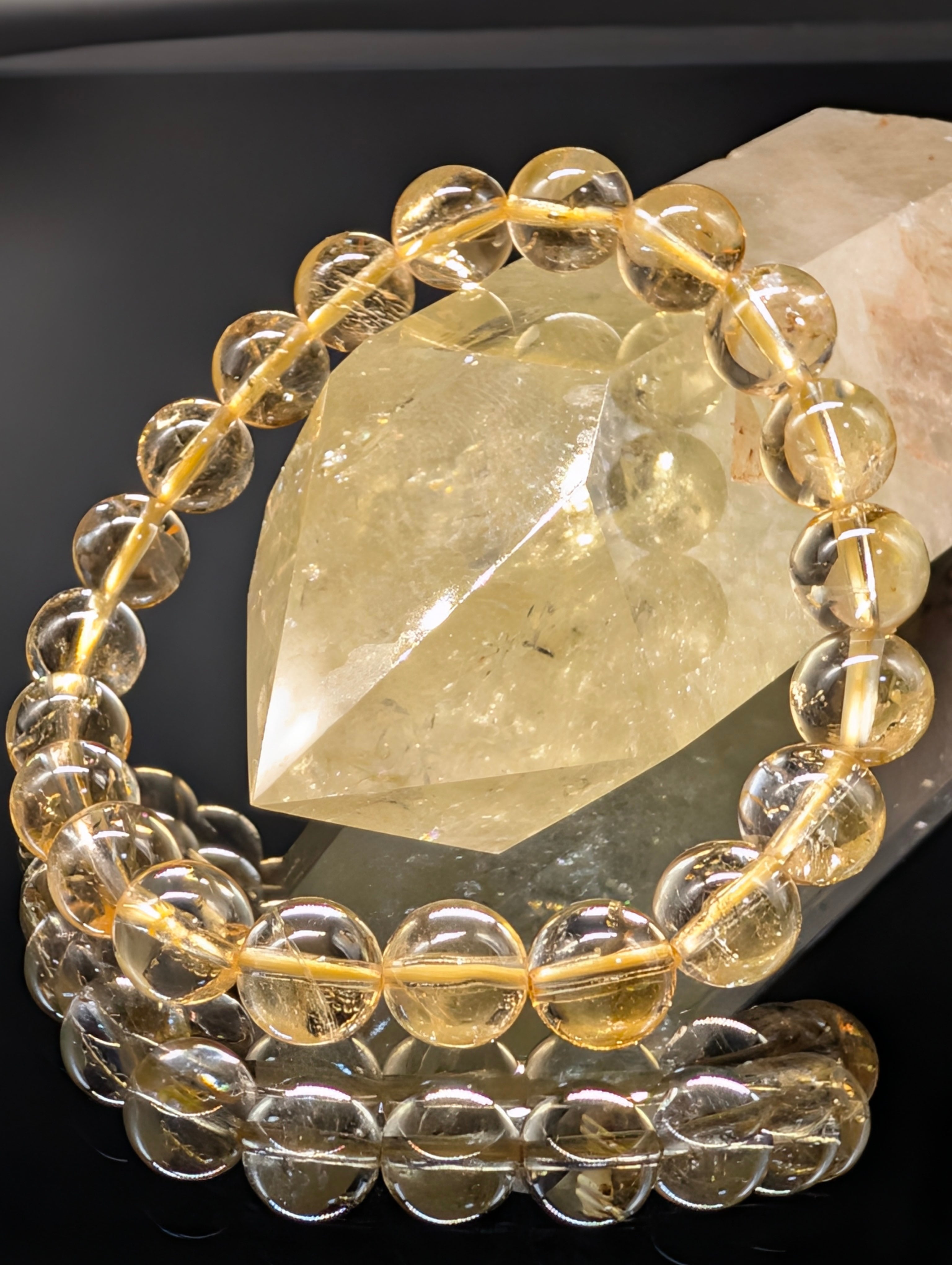 高品質】シトリン(黄水晶) 8mm ・ブレスレット | 天然石・Ohana