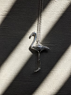 【labyrinthvintage】　Flamingo necklace -Silver-