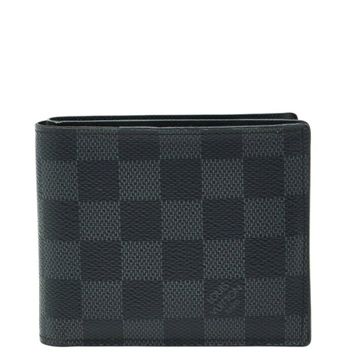ルイ ヴィトン ダミエ グラフィット ポルトフォイユ マルコNM 二つ折り財布 N63336 ブラック PVC メンズ LOUIS VUITTON 【中古】