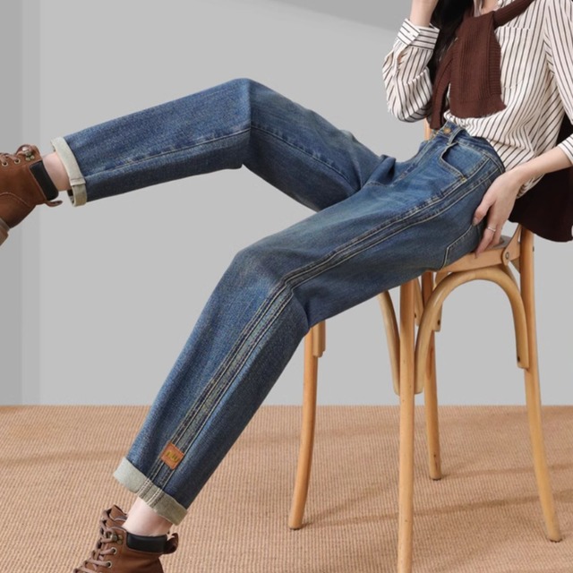 ロールアップ テーパード アンクル丈 デニムパンツ A10007