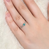 ブラジル産 パライバトルマリン リング 0.1ct D0.03ct pt900