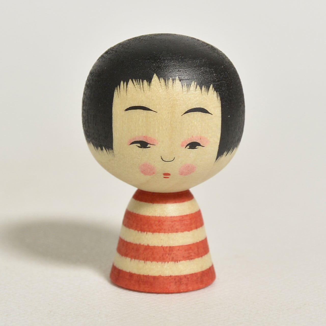 【ミニこけし】鈴木明 小寸こけし（ミニこけし） 約1寸 約3.5cm 鈴木明 工人（作並系）#2554