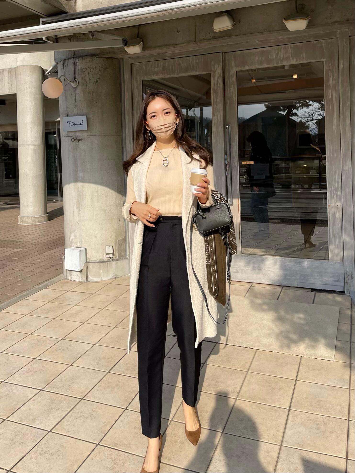 HYEONへヨン carrot pantsキャロットパンツS ドットブラック