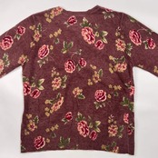 アンサンブル Laura Ashley ローラアシュレイ 羊毛 アンゴラ混 バラ 長袖 ニット カーディガン 半袖 セーター L/くすみパープル系 レディース