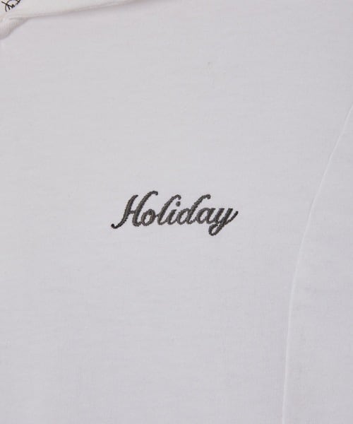 HOLIDAY】 SUPER FINE DRY SAILOR COLLAR L/S TOPS (WHITE) | olaf