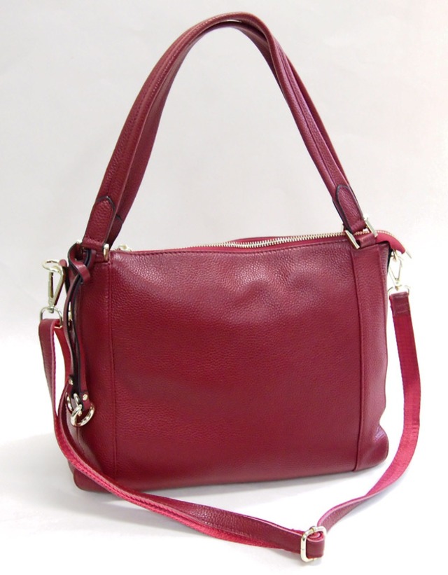 シュリンク牛革 ゴールド金具が上品なA4トート  付属ショルダー付き ラブトート