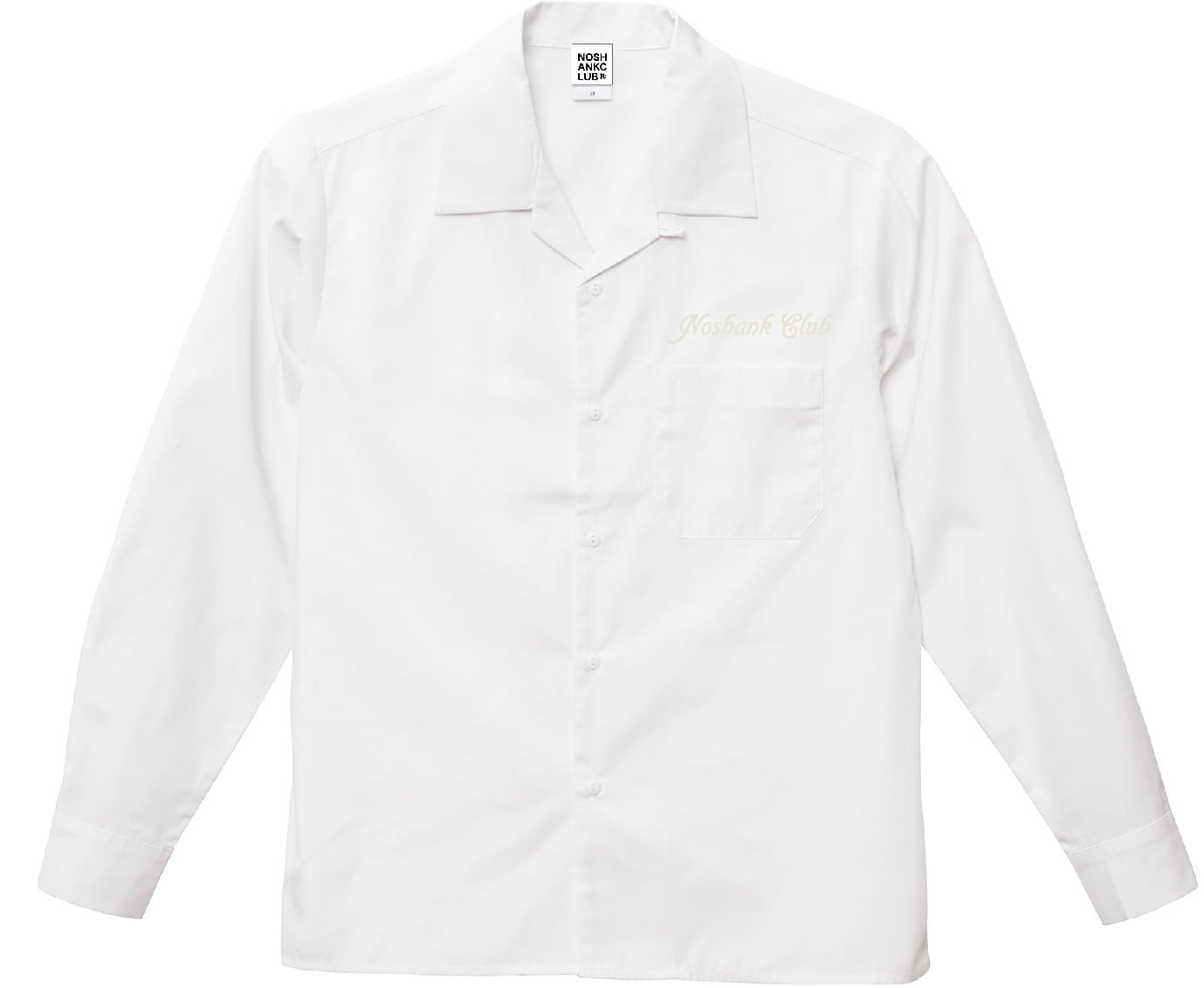 OPEN COLLAR SHIRT WHITE | NOSHANK CLUB