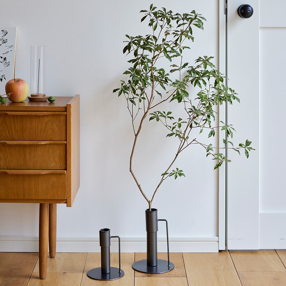 【インテリア】大きな枝ものを活けて飾れるアイアンスタンド L