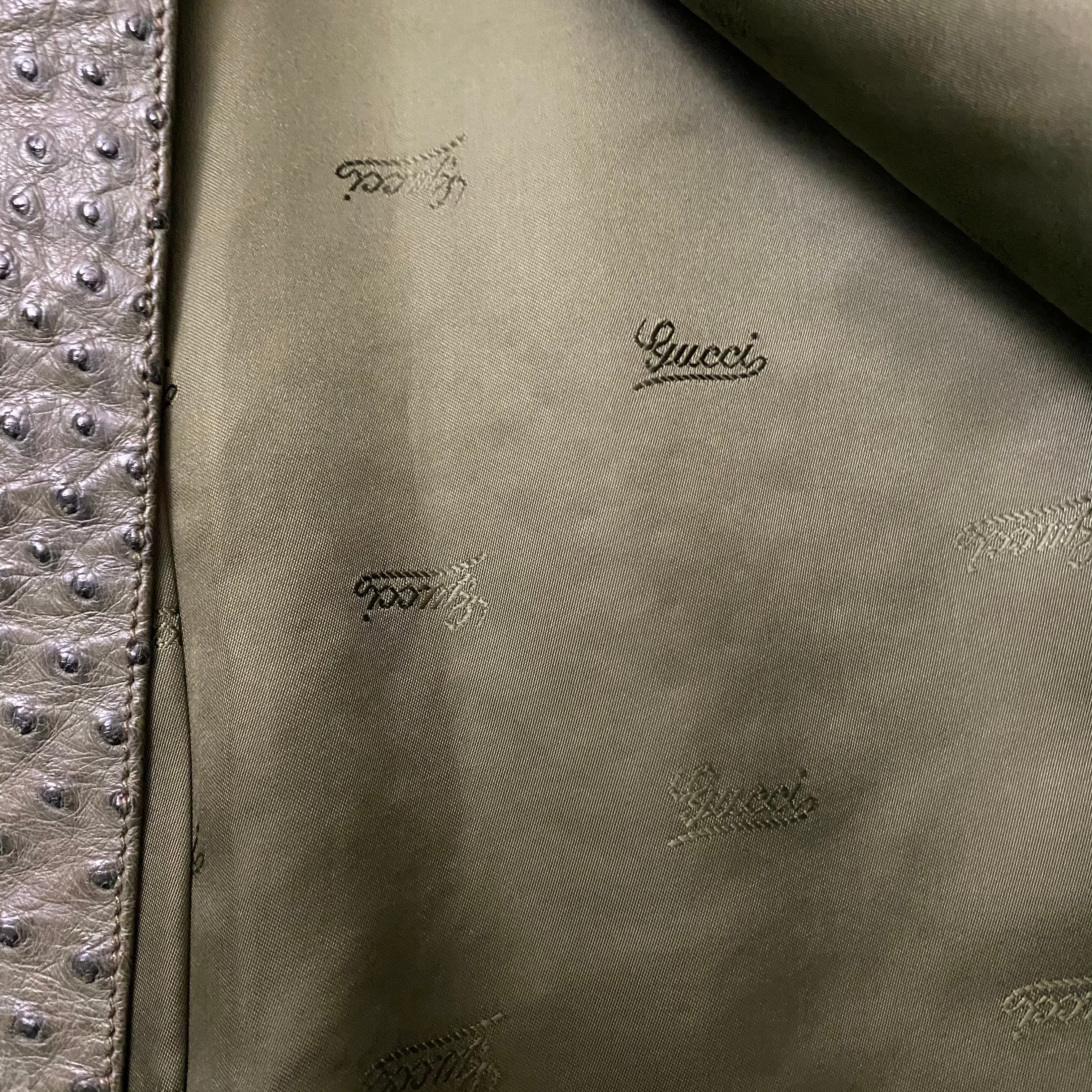 vintage GUCCI ostrich leather no-sleeves jacket | NOIR ONLINE