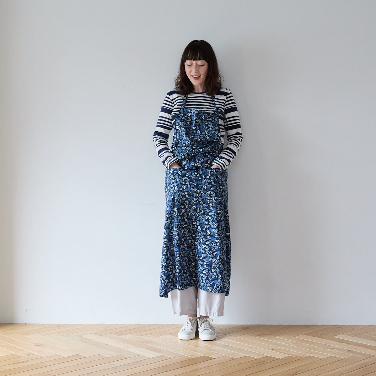SQUARE APRON / LIBERTY Edinum (navy) | エプロン商会