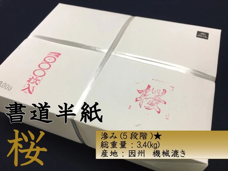 天義堂 書道半紙 漢字 【 半紙 桜 1000枚 】 書道 習字 初心者 小学生