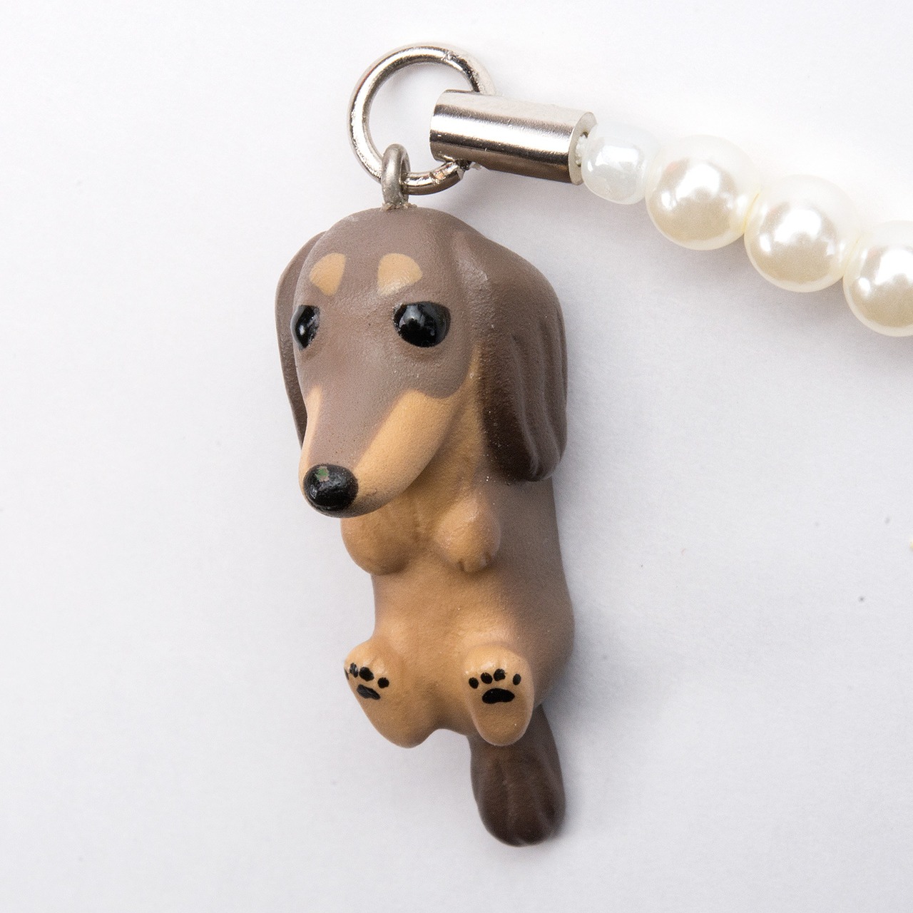 Dog 92 Dachshund ダックス チョコレートタン ビーズ ストラップ DN-3002