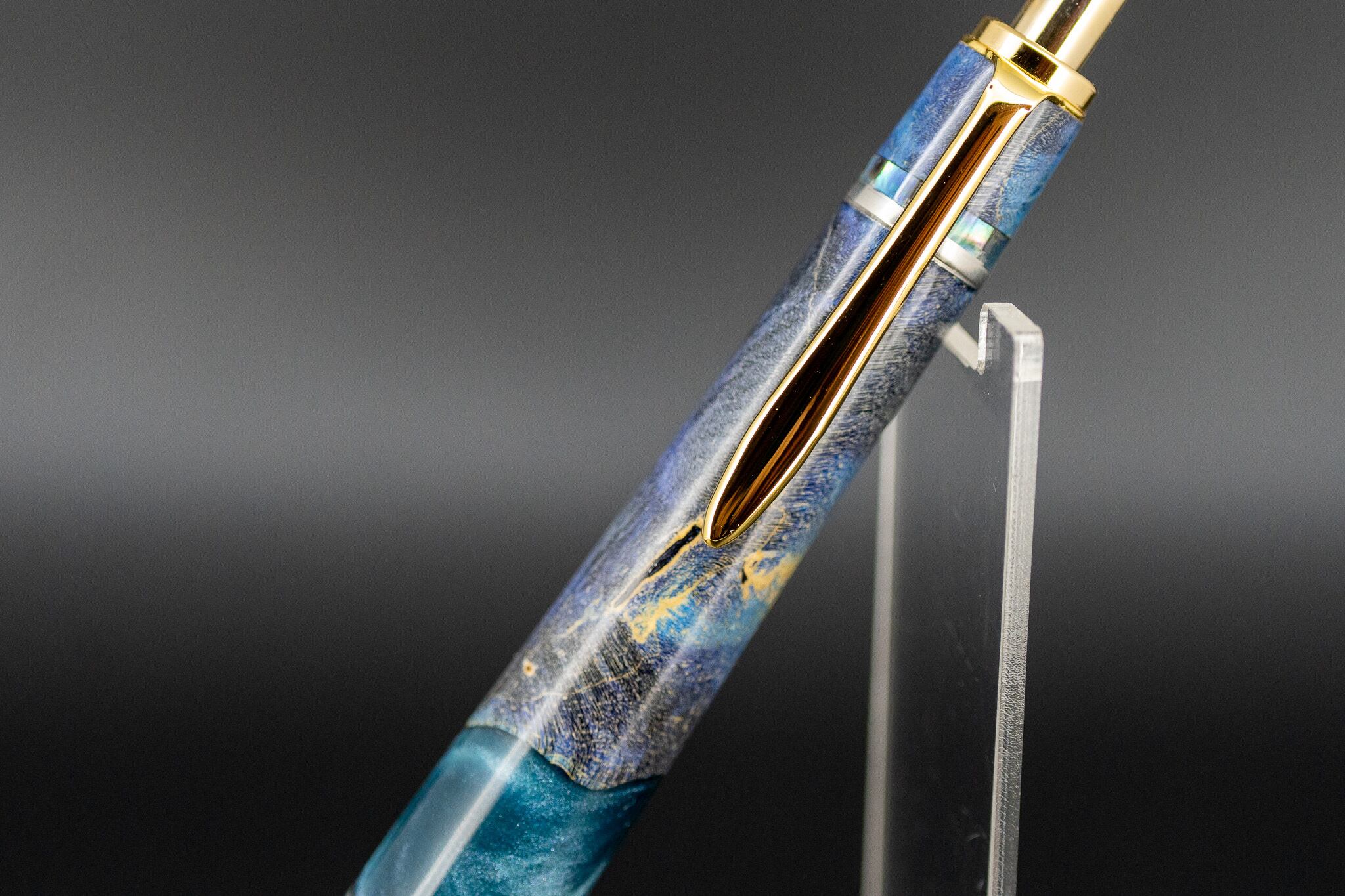 ※【カナダの象徴】 メープルバール × アバロン × チタン スタビライズドウッド gold MP