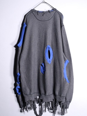 REMAKE / ”random dots” × ”boro” custom cotton knit