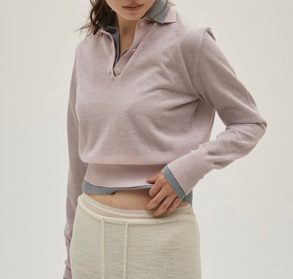 TODAYFUL／Layered Polo Knit | polne
