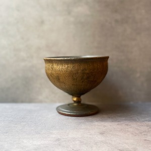 やちむん FUCLAY ゴブレット FUCLAY black 釉薬  沖縄県今帰仁の窯 やちむん グラス コップ  沖縄  【fuc-gob-10】