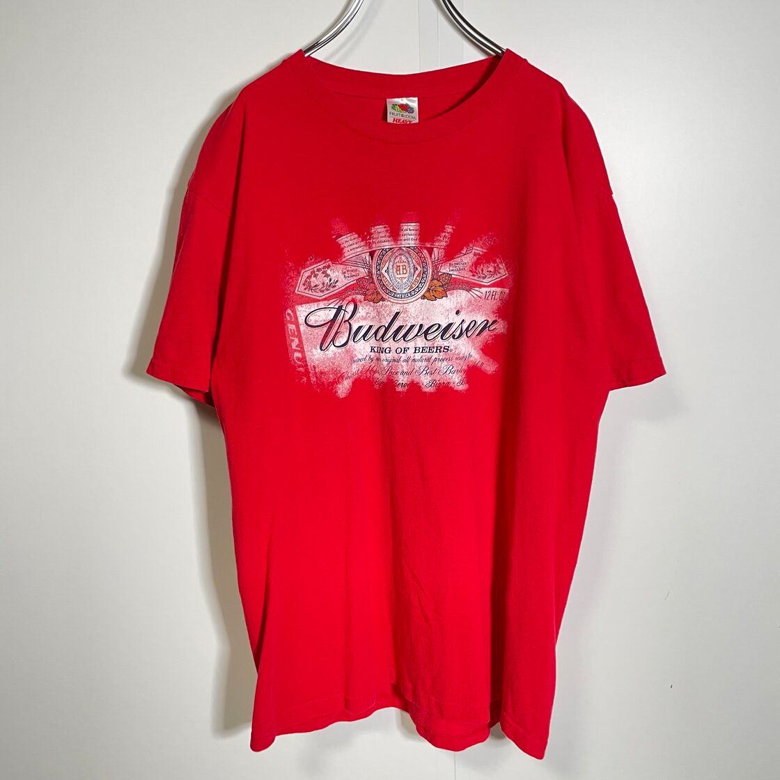 Budweiser バドワイザー ロゴ プリント Tシャツ 赤 | Pay ID