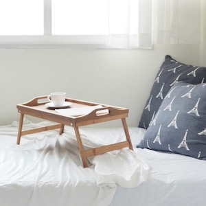 handy bamboo bed tray / 折り畳み ベッドトレー サイドテーブル 韓国 北欧